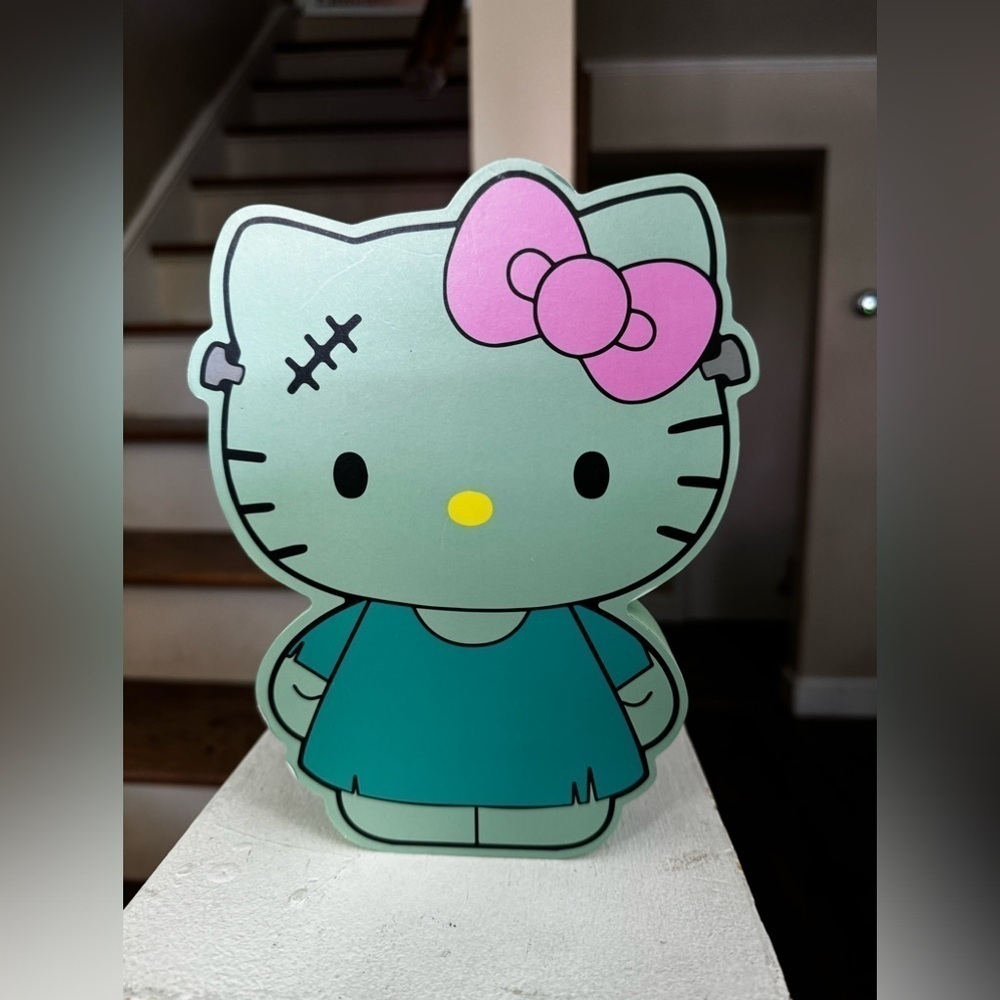 Hello kitty frankenstein halloween sign